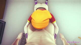 Dragon Ball Anime - Punto ng View Ng Pan boobjob, brown ang buhok